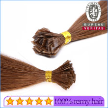 18" Flat Tip Hair Extensions Best Human Hair Blonde Silk Straight Thick Hair End Top Pre-Bonded Hair Factory Wholesale Price